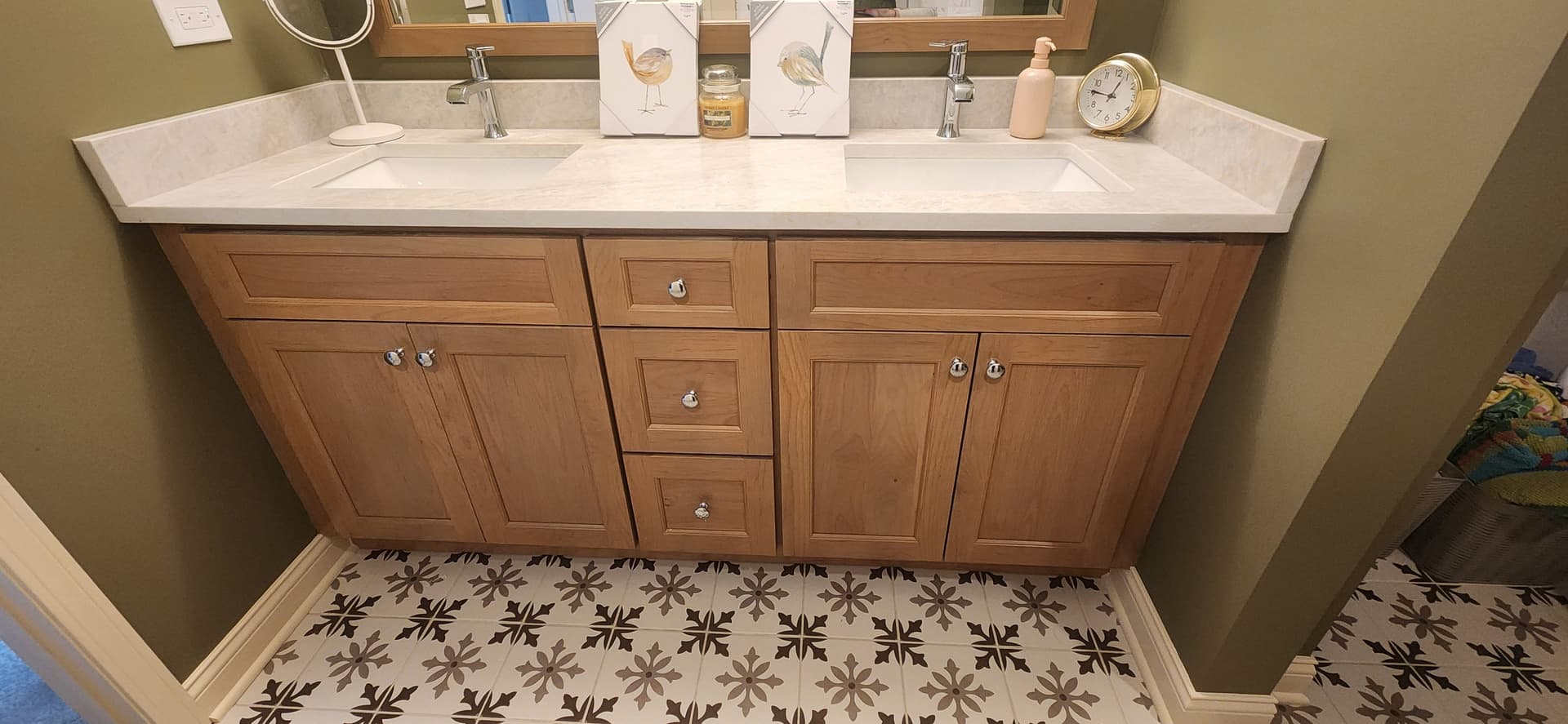 Gallery photos for Modern Earthy Bathroom Makeover in Orland Park: Image #2